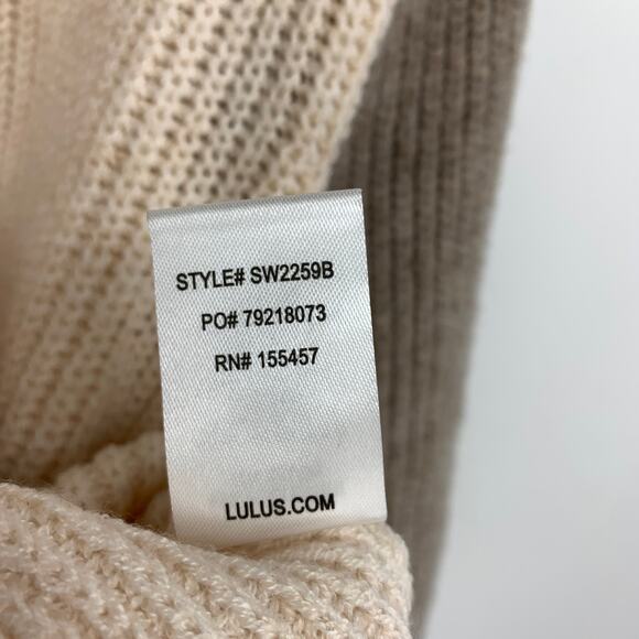 Lulus Turtleneck Sweater Womens Size Small Two Tone Colorblock Blush NEW - Picture 5 of 6